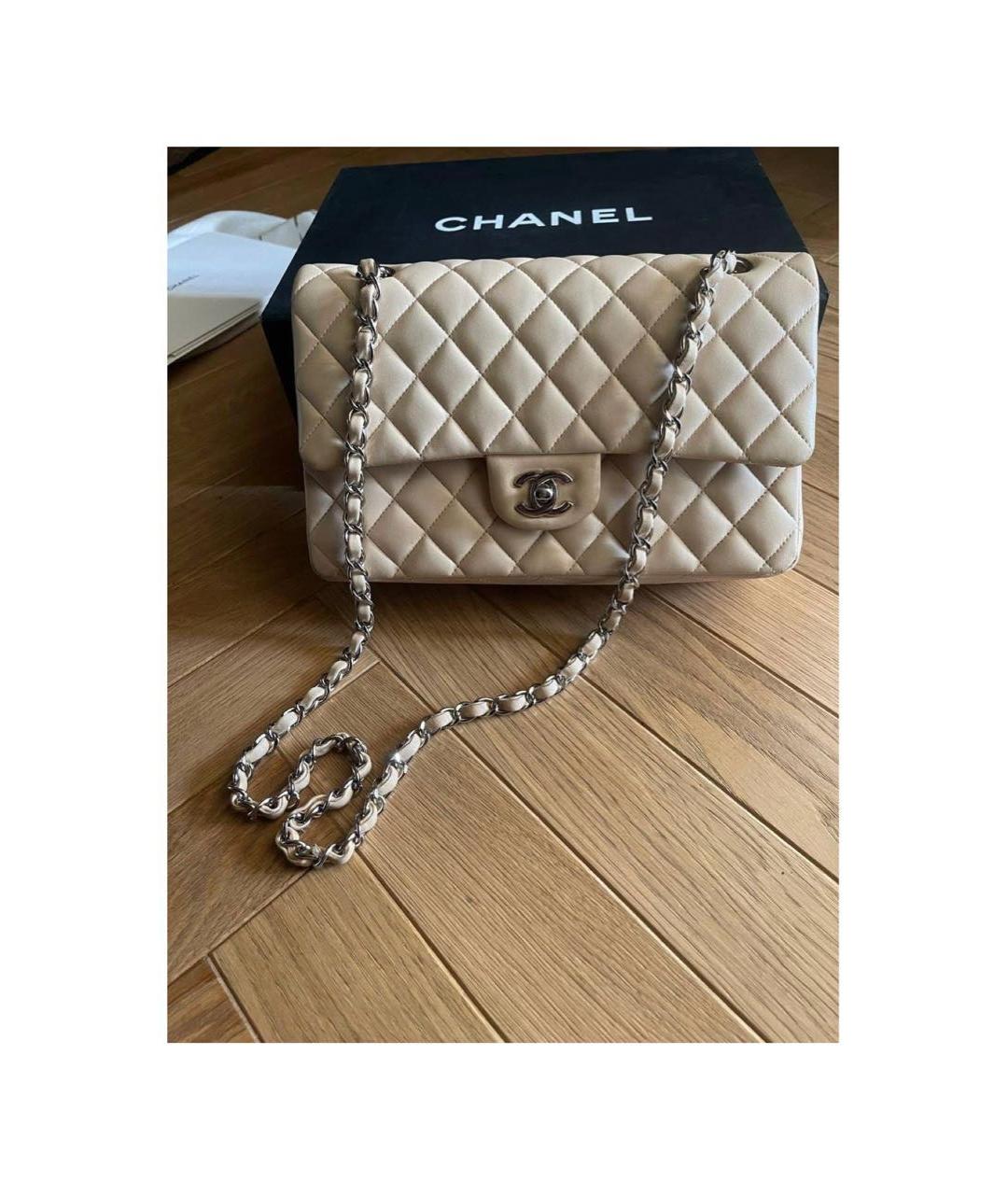 CHANEL PRE-OWNED Бежевая сумка через плечо из экзотической кожи, фото 9