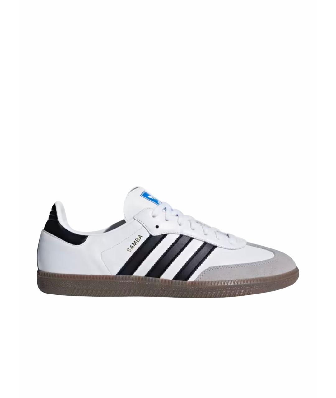 ADIDAS Белые кожаные кроссовки, фото 1