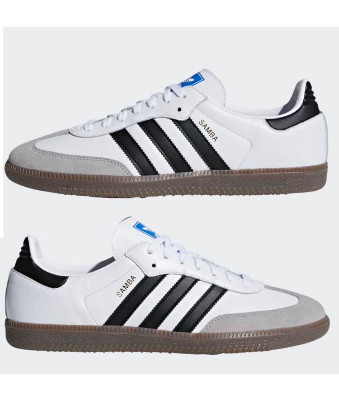 ADIDAS Белые кожаные кроссовки, фото 2