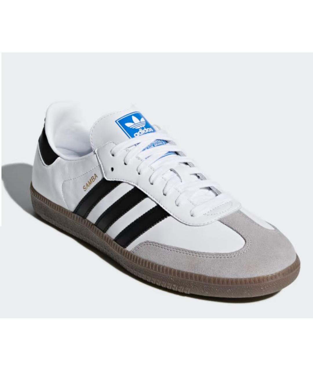 ADIDAS Белые кожаные кроссовки, фото 6