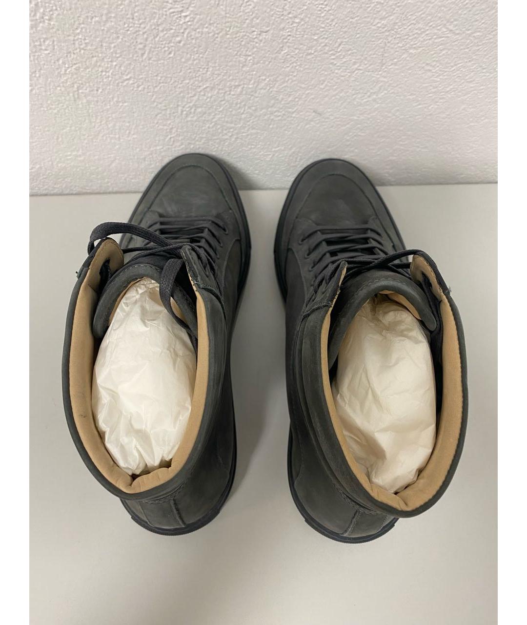 KOIO Антрацитовые нубуковые высокие кроссовки / кеды, фото 3