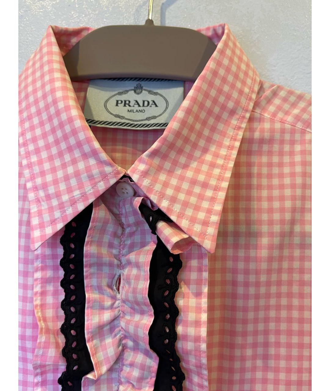 PRADA Розовое хлопковое повседневное платье, фото 3