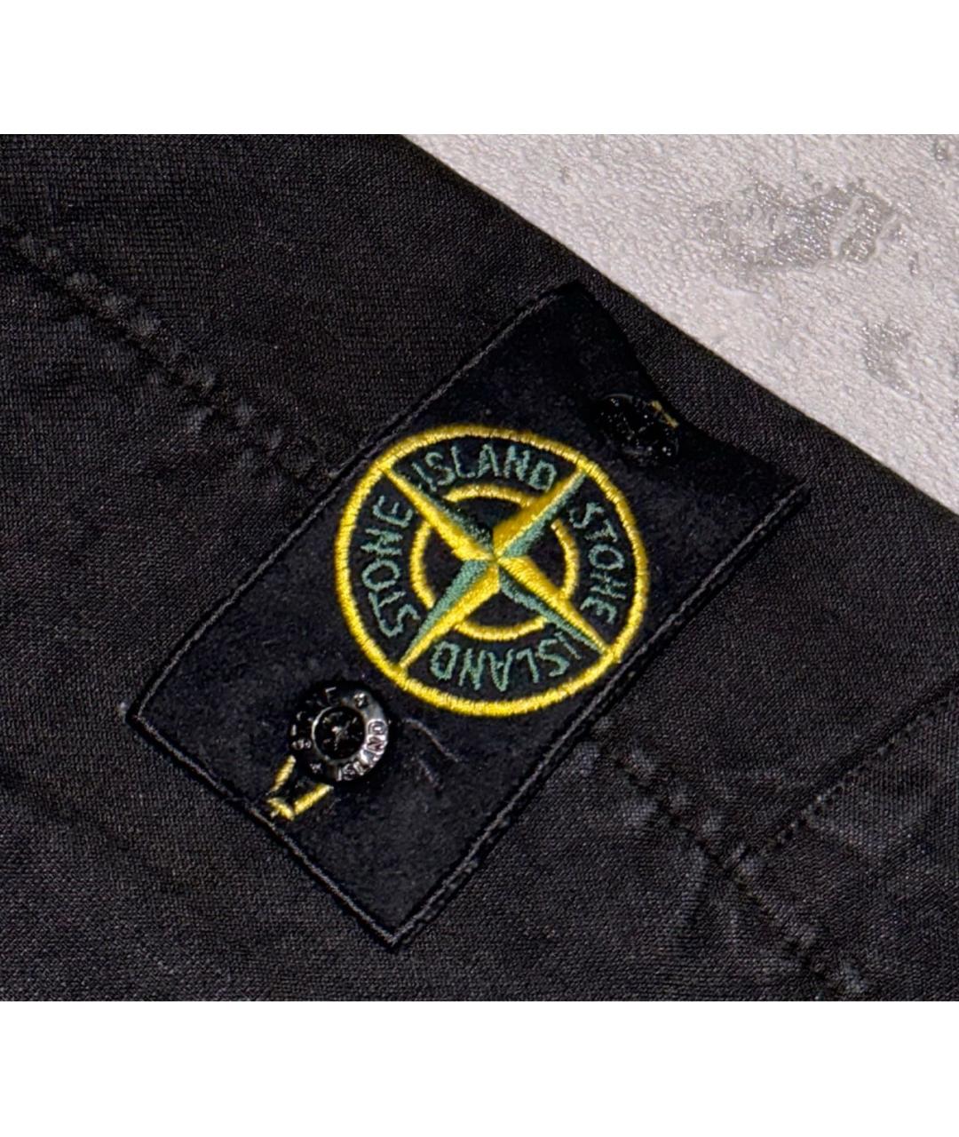 STONE ISLAND Черная полиуретановая куртка, фото 4