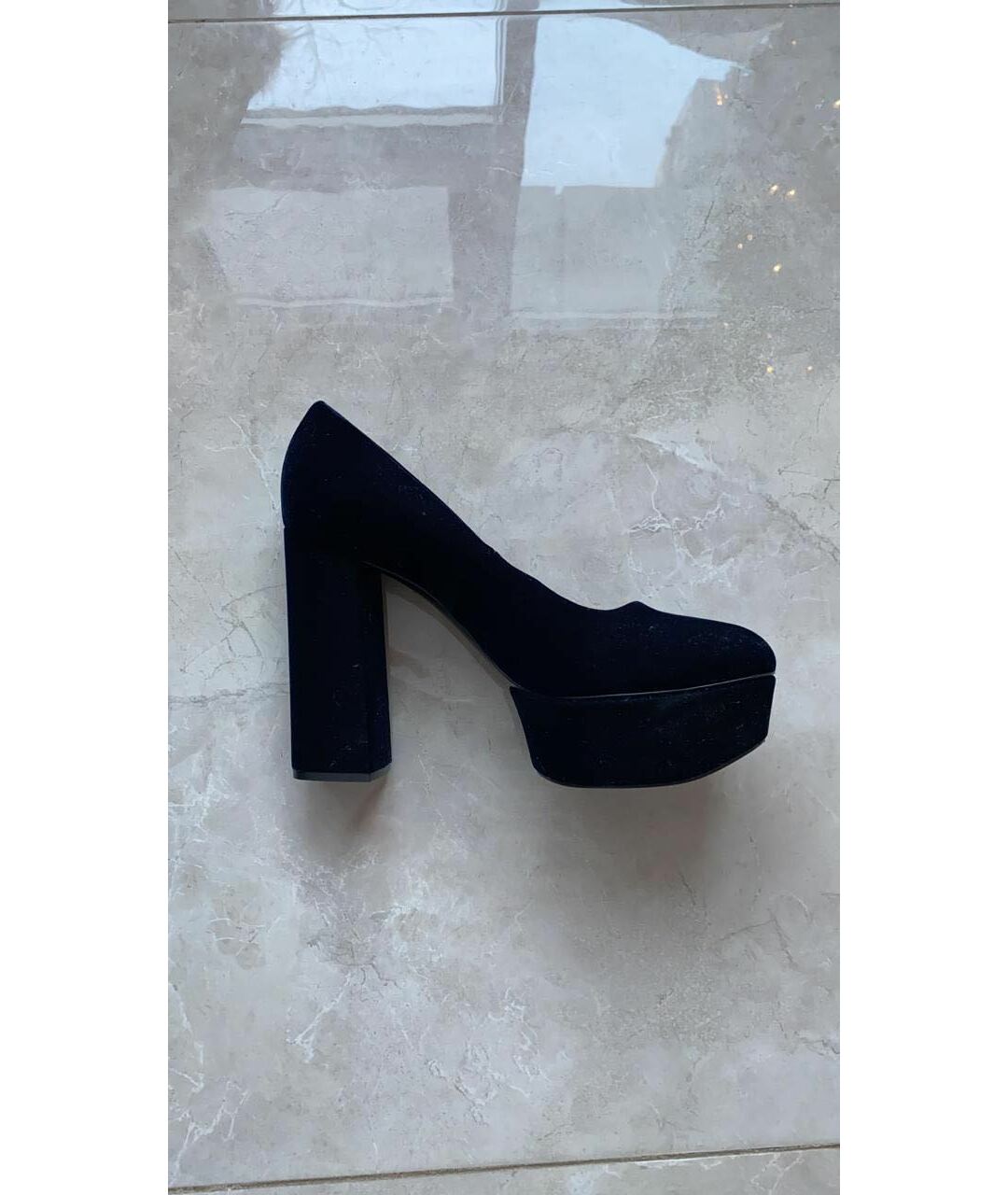 CASADEI Темно-синие бархатные туфли, фото 9