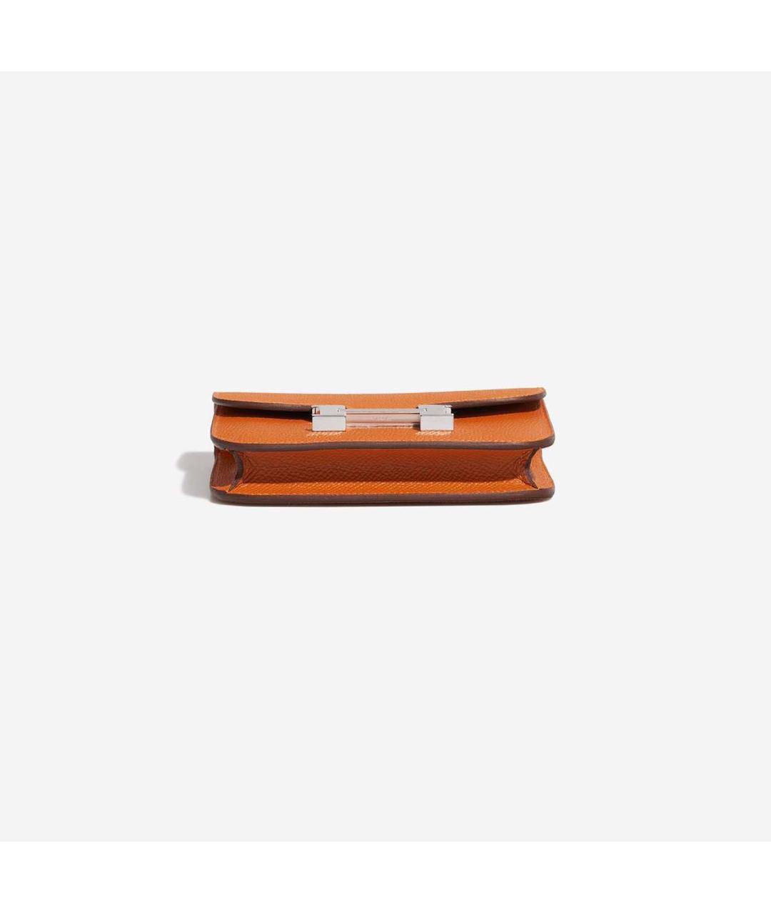 HERMES Оранжевая кожаная поясная сумка, фото 2