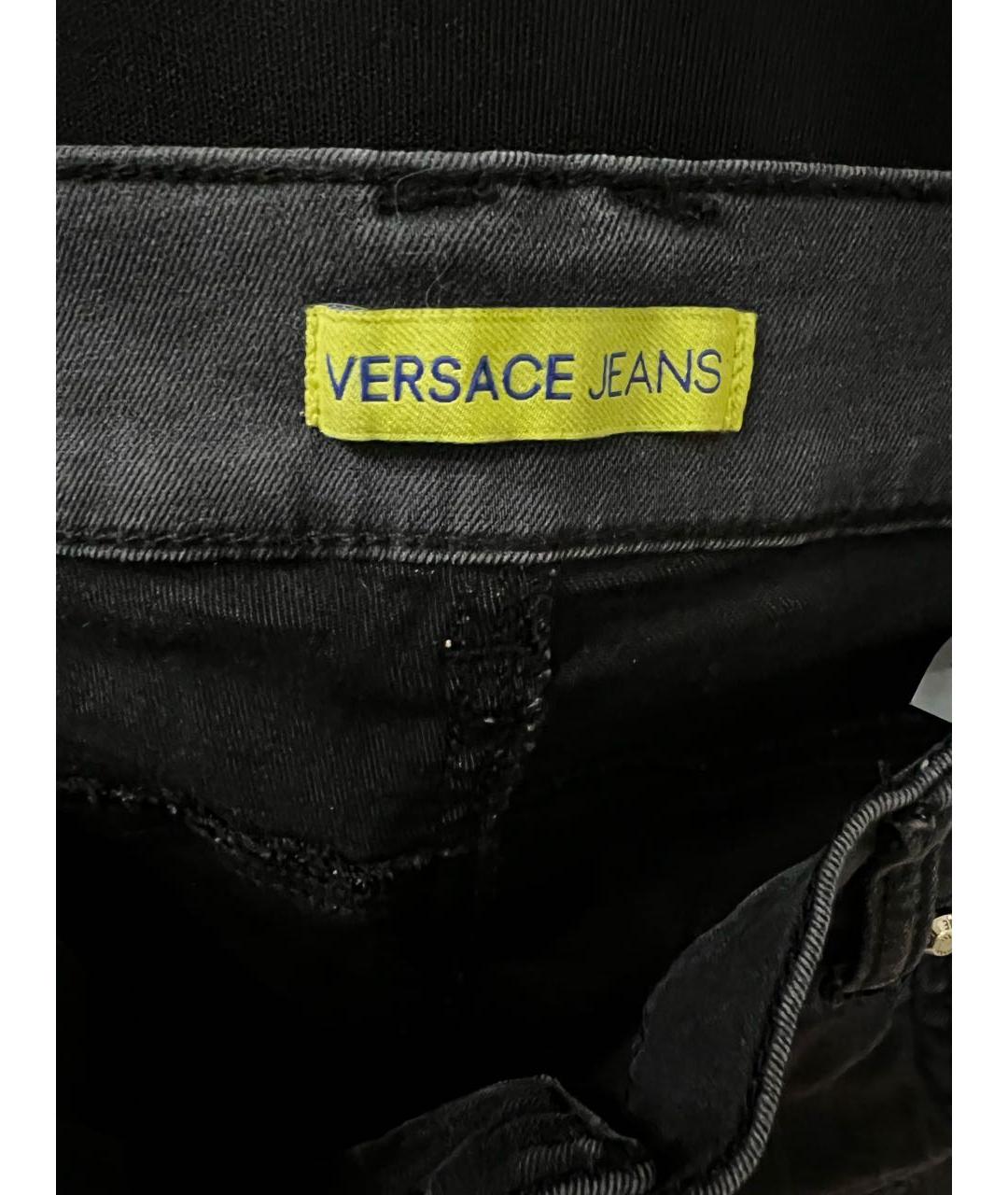 VERSACE JEANS COUTURE Черные джинсы слим, фото 2