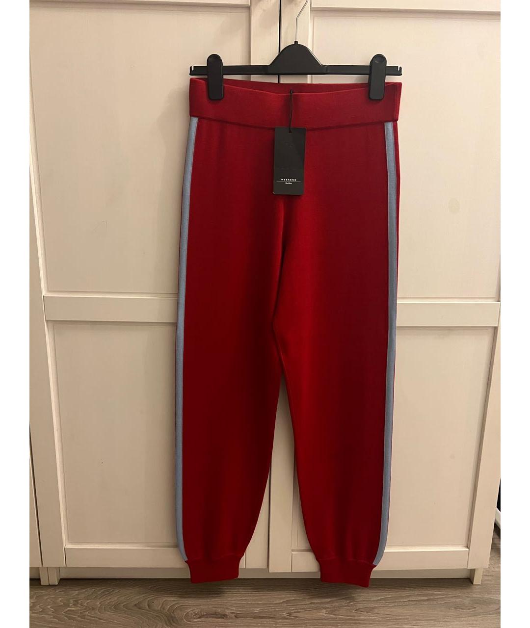 WEEKEND MAX MARA Красные вискозные спортивные брюки и шорты, фото 4