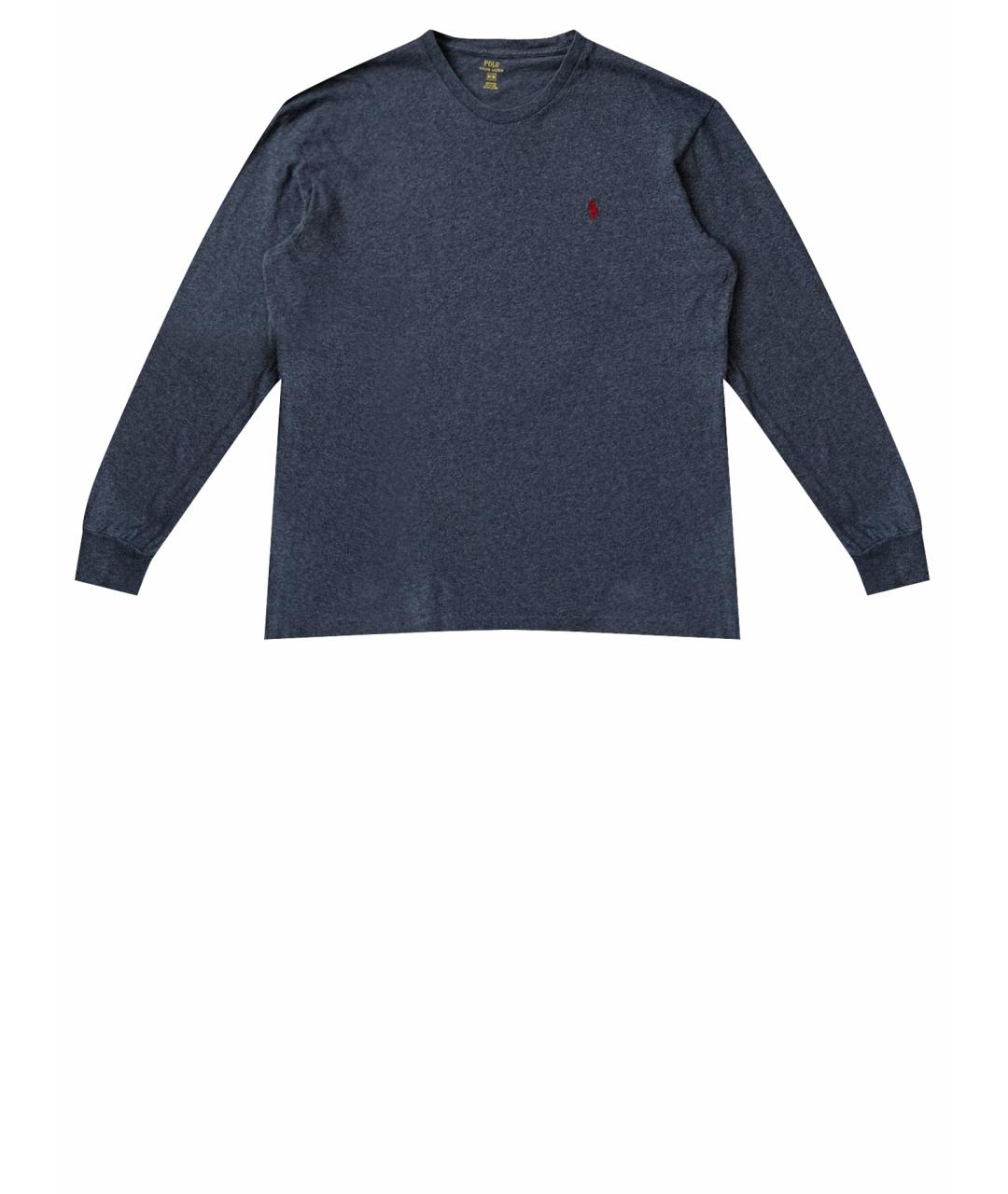 RALPH LAUREN Темно-синий хлопковый джемпер / свитер, фото 1