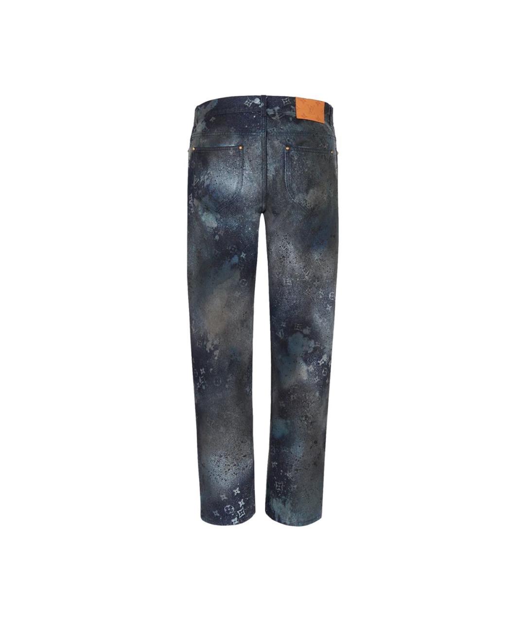 LOUIS VUITTON PRE-OWNED Антрацитовые хлопковые прямые джинсы, фото 3