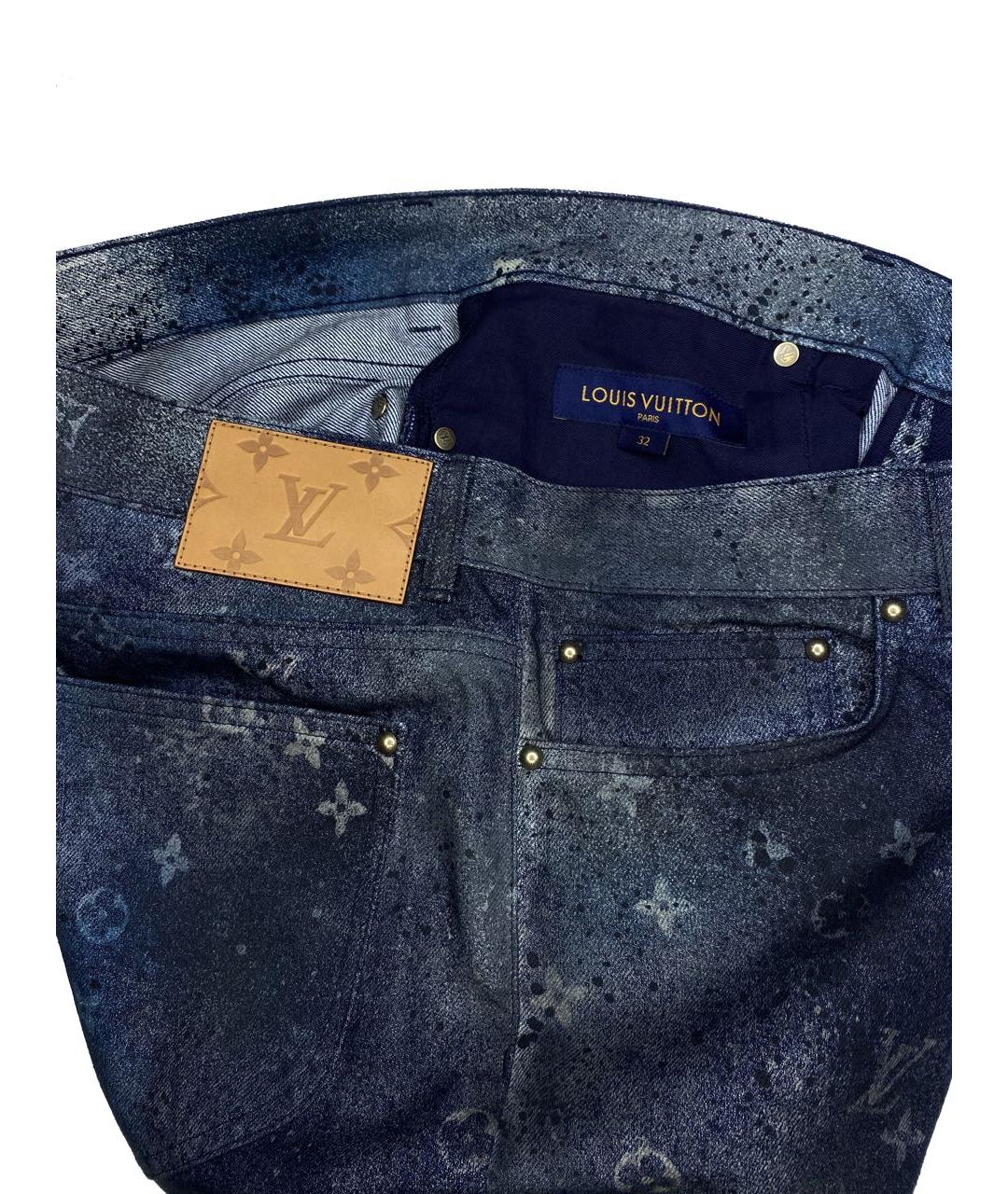 LOUIS VUITTON PRE-OWNED Антрацитовые хлопковые прямые джинсы, фото 6
