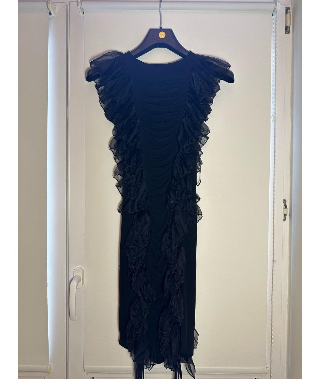 ROCHAS Черное вискозное вечернее платье, фото 9