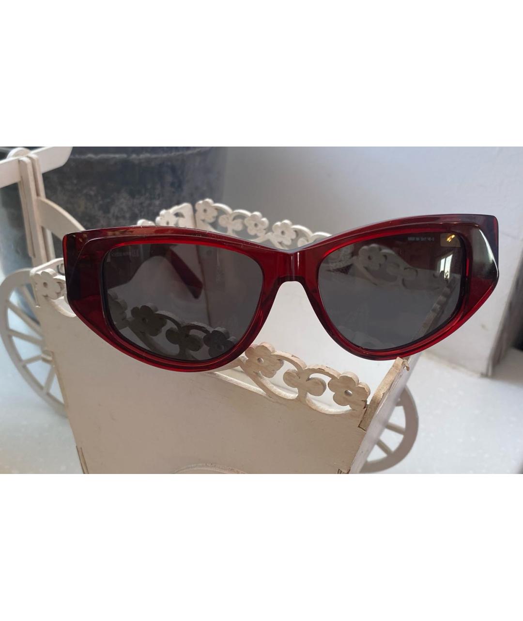 'S MAX MARA Бордовые пластиковые солнцезащитные очки, фото 8