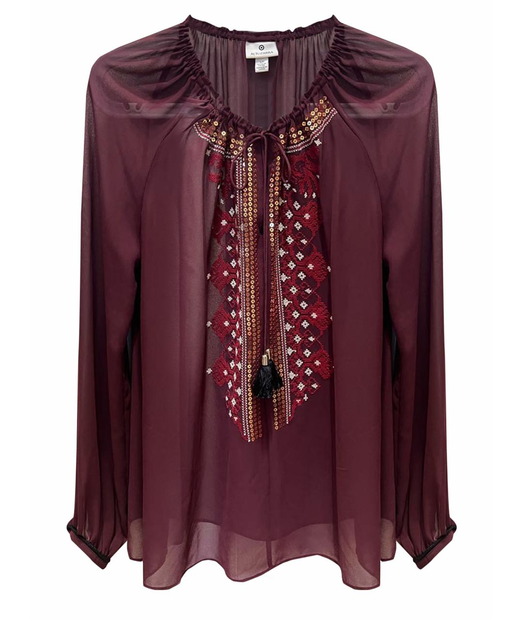 ALTUZARRA Бордовая шифоновая блузы, фото 1