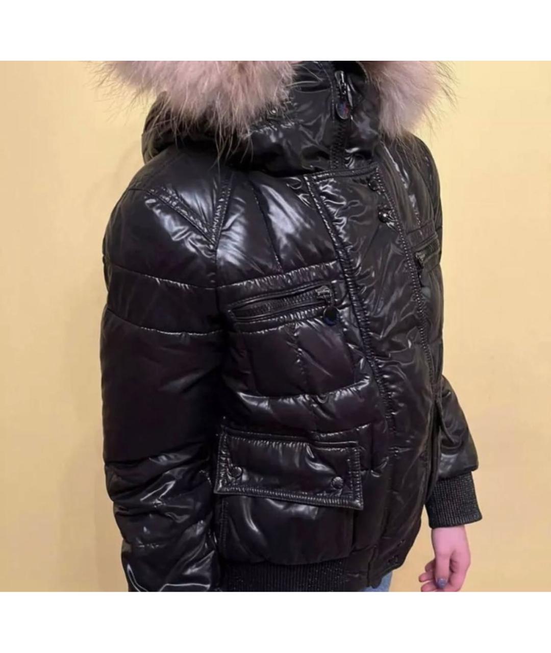 MONCLER Черный полиамидовый пуховик, фото 2