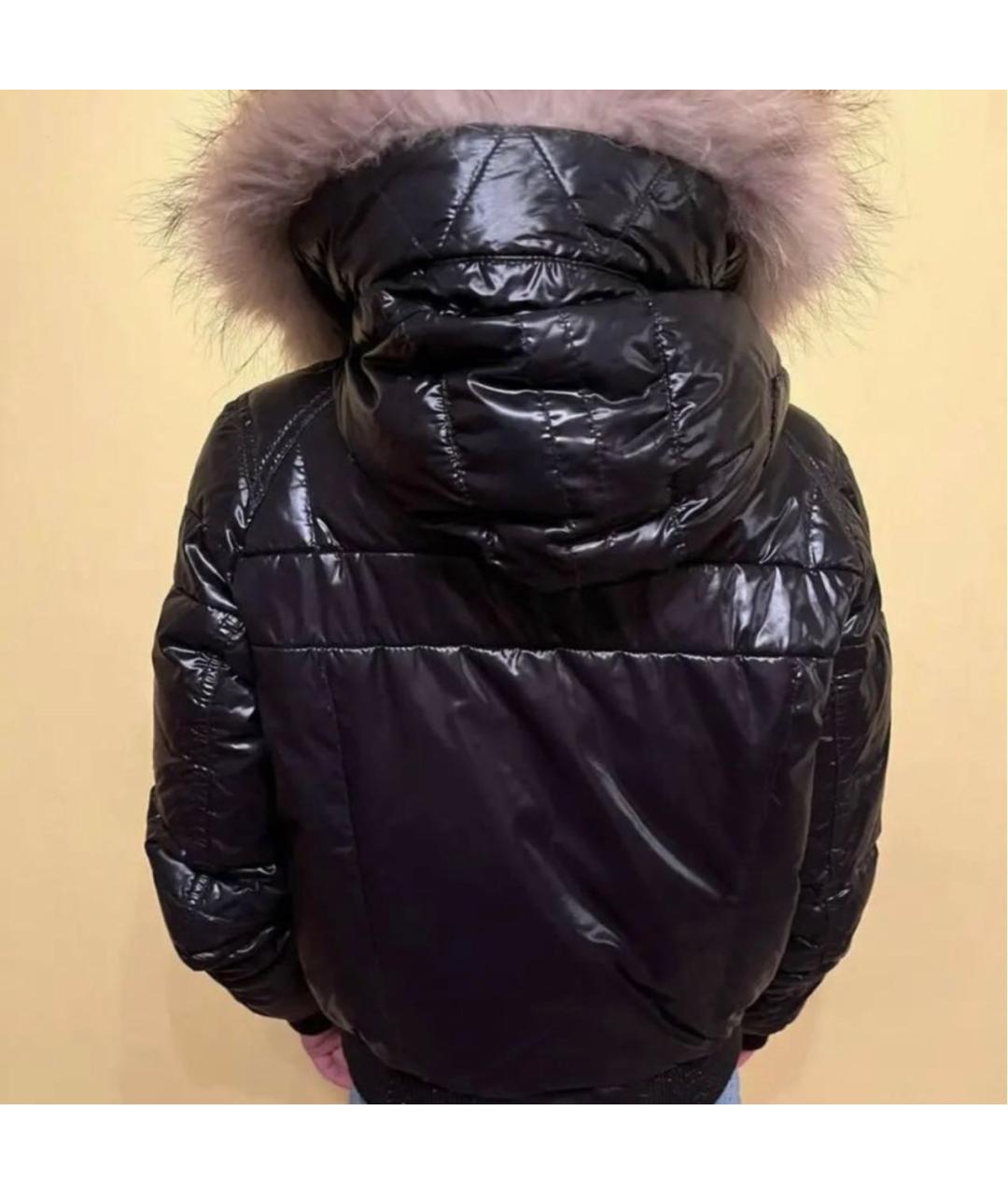 MONCLER Черный полиамидовый пуховик, фото 6