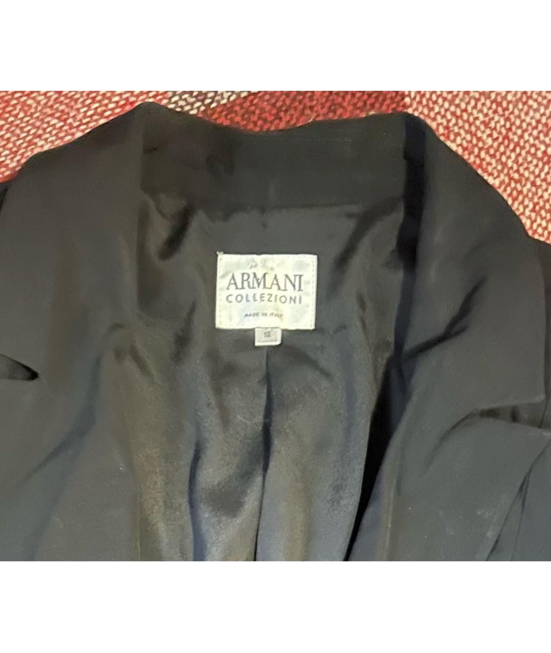ARMANI COLLEZIONI Черный вискозный жакет/пиджак, фото 7