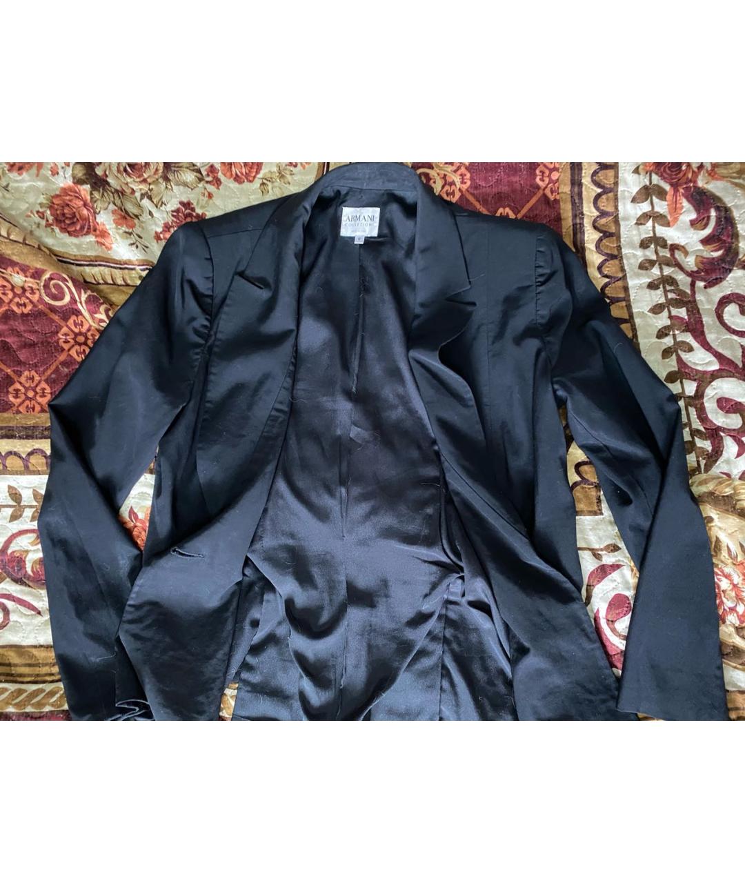 ARMANI COLLEZIONI Черный вискозный жакет/пиджак, фото 5