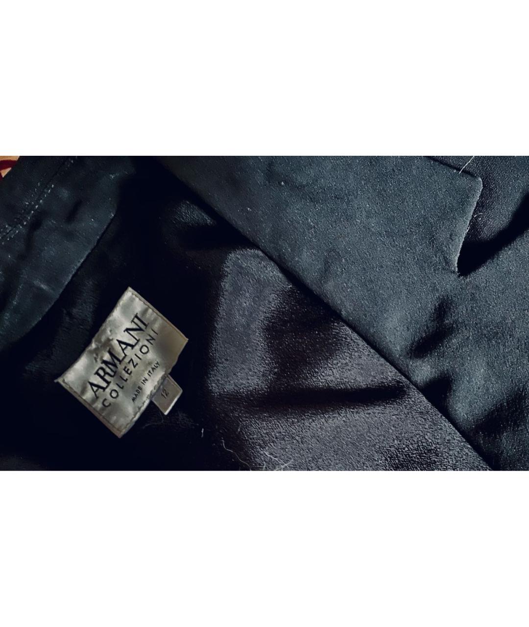 ARMANI COLLEZIONI Черный вискозный жакет/пиджак, фото 6