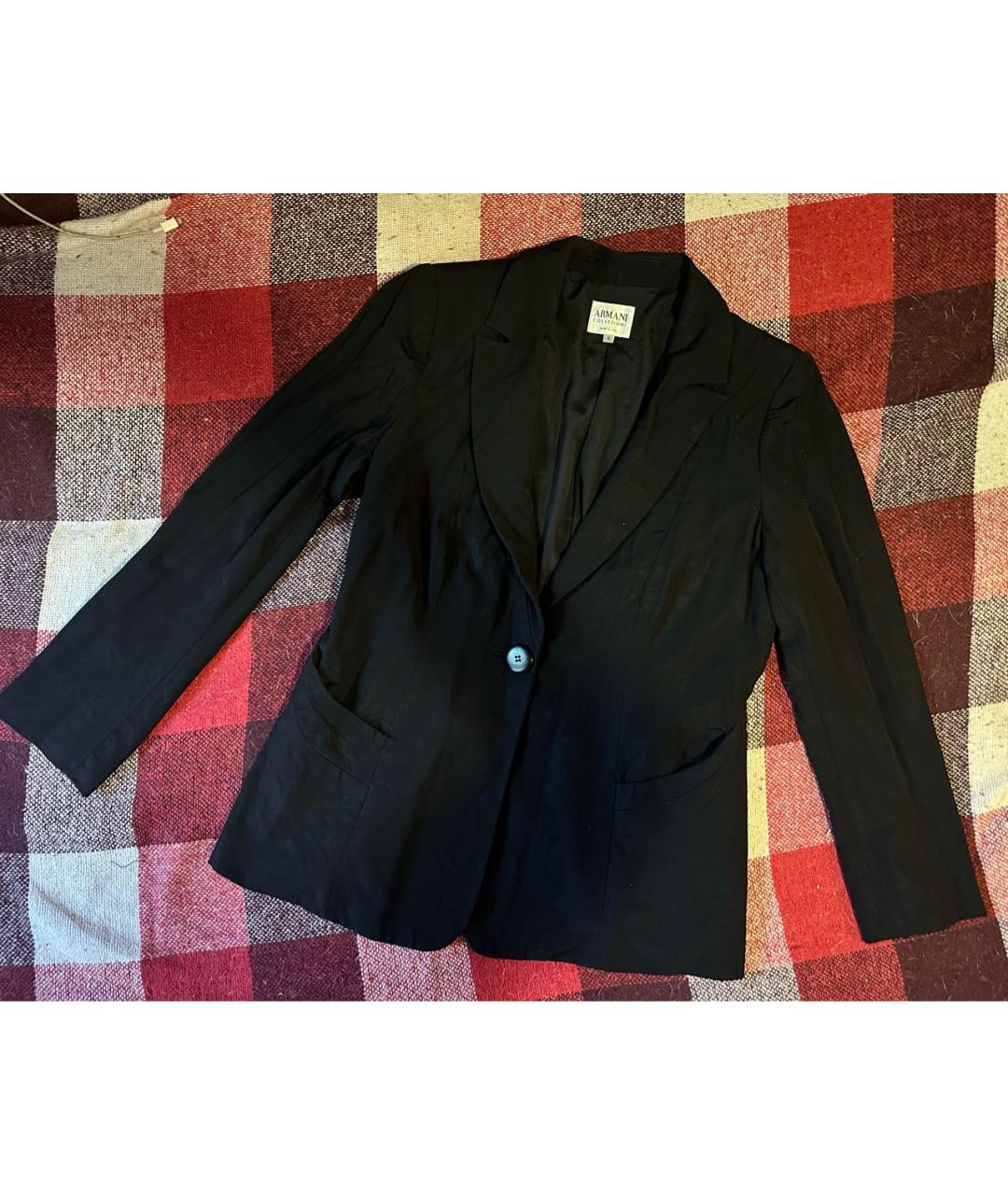 ARMANI COLLEZIONI Черный вискозный жакет/пиджак, фото 8