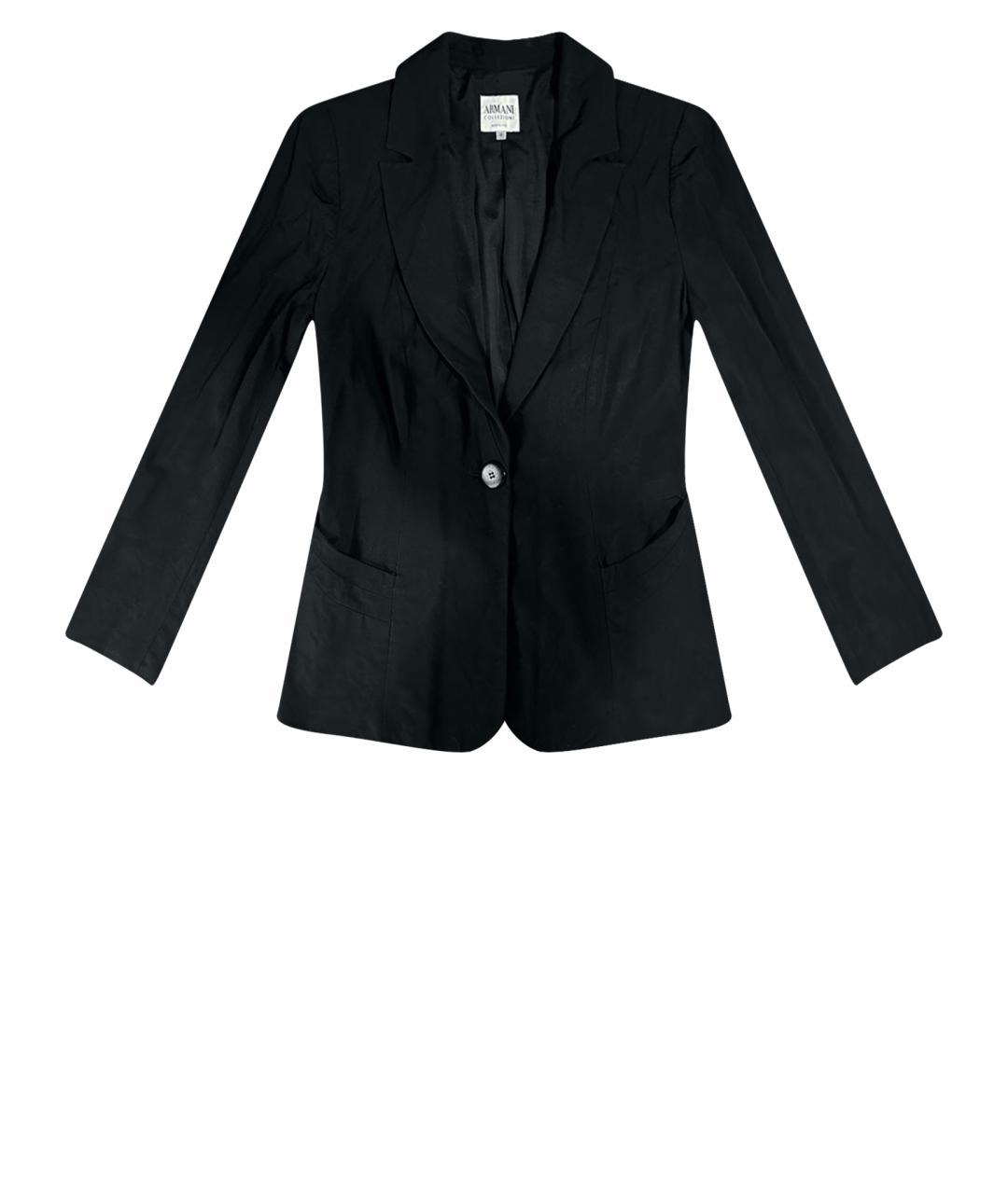 ARMANI COLLEZIONI Черный вискозный жакет/пиджак, фото 1