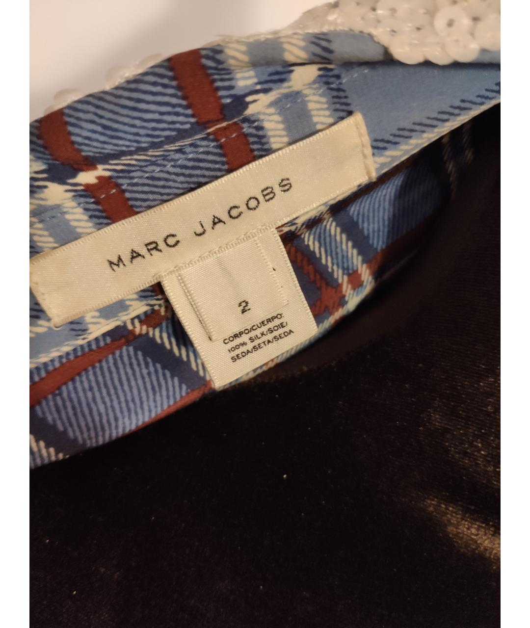 MARC JACOBS Голубое шелковое платье, фото 3