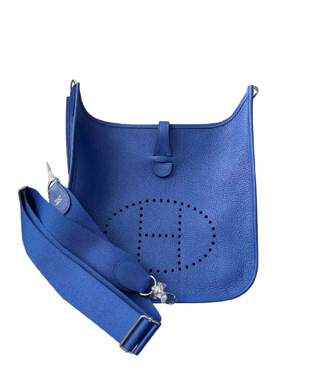 HERMES PRE-OWNED Синяя кожаная сумка через плечо, фото 1
