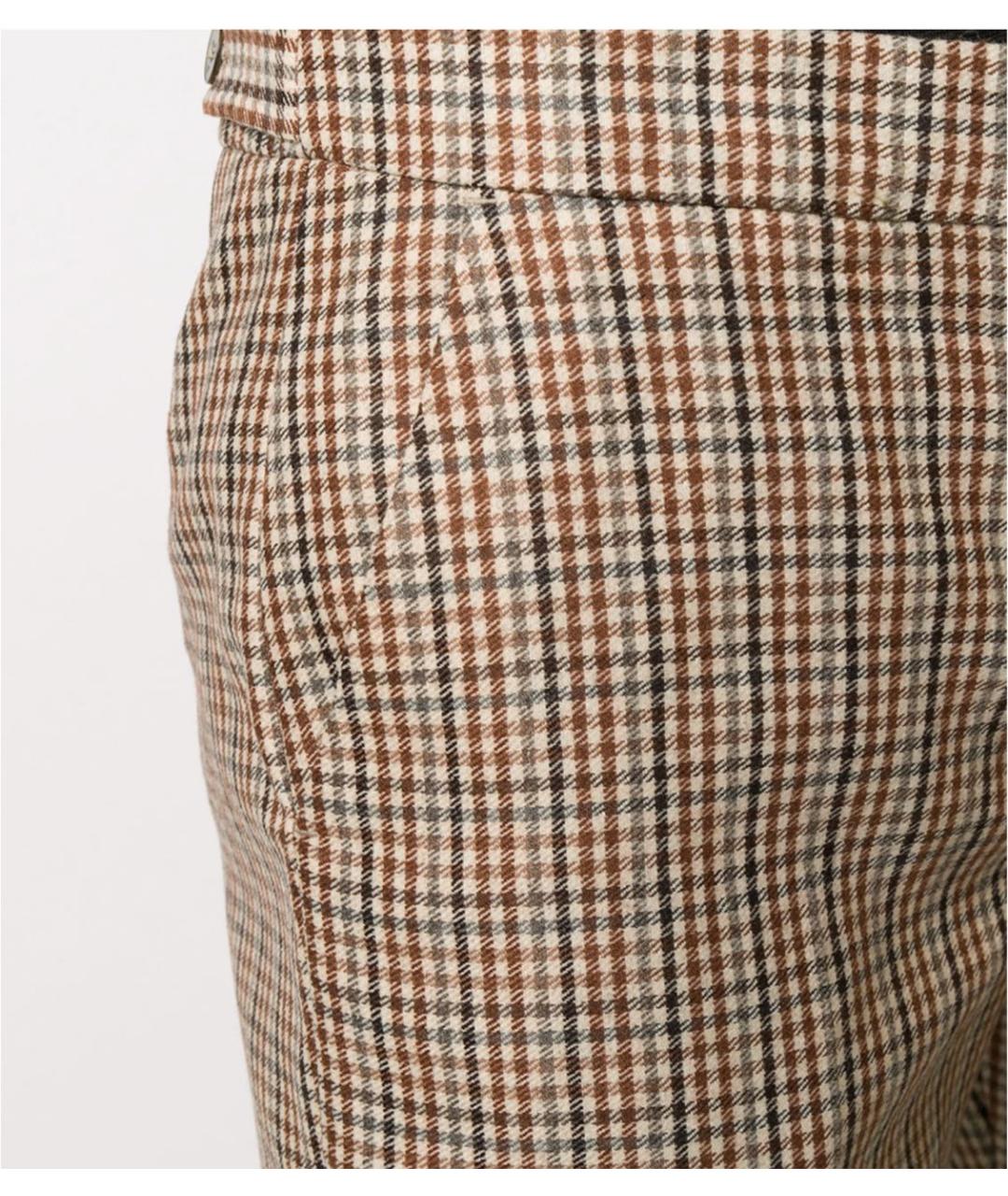 PT01 Бежевые шерстяные прямые брюки, фото 3
