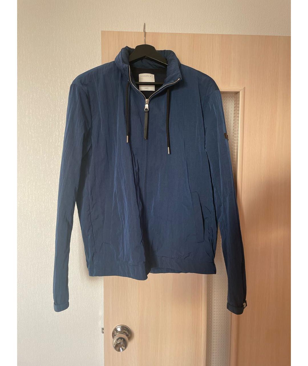 SANDRO Синяя полиэстеровая куртка, фото 7