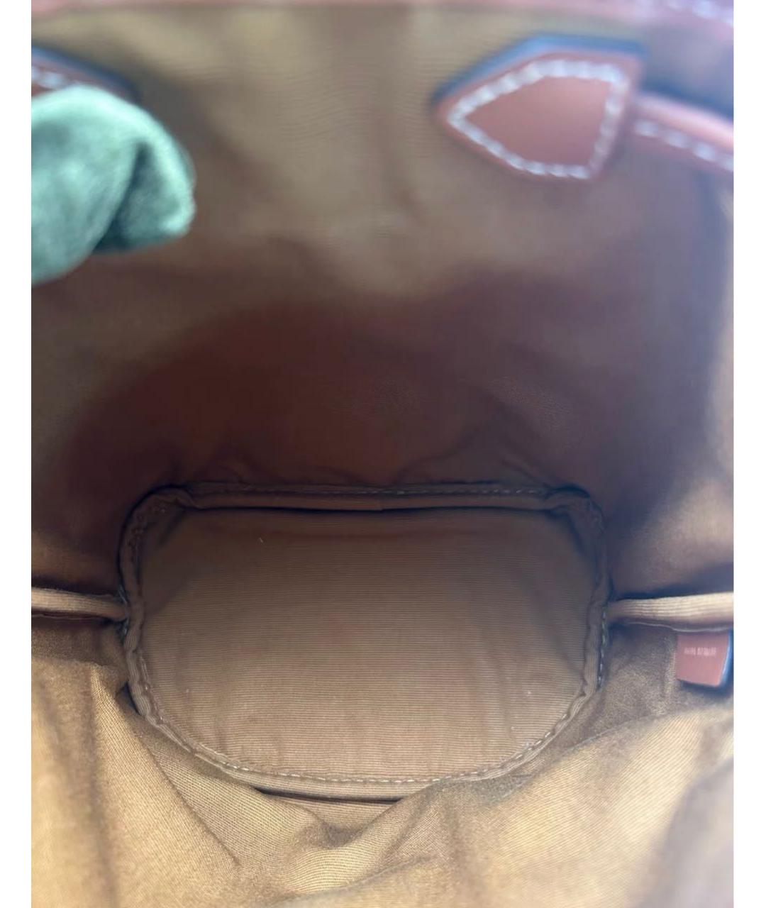 CELINE Коричневый кожаный рюкзак, фото 6