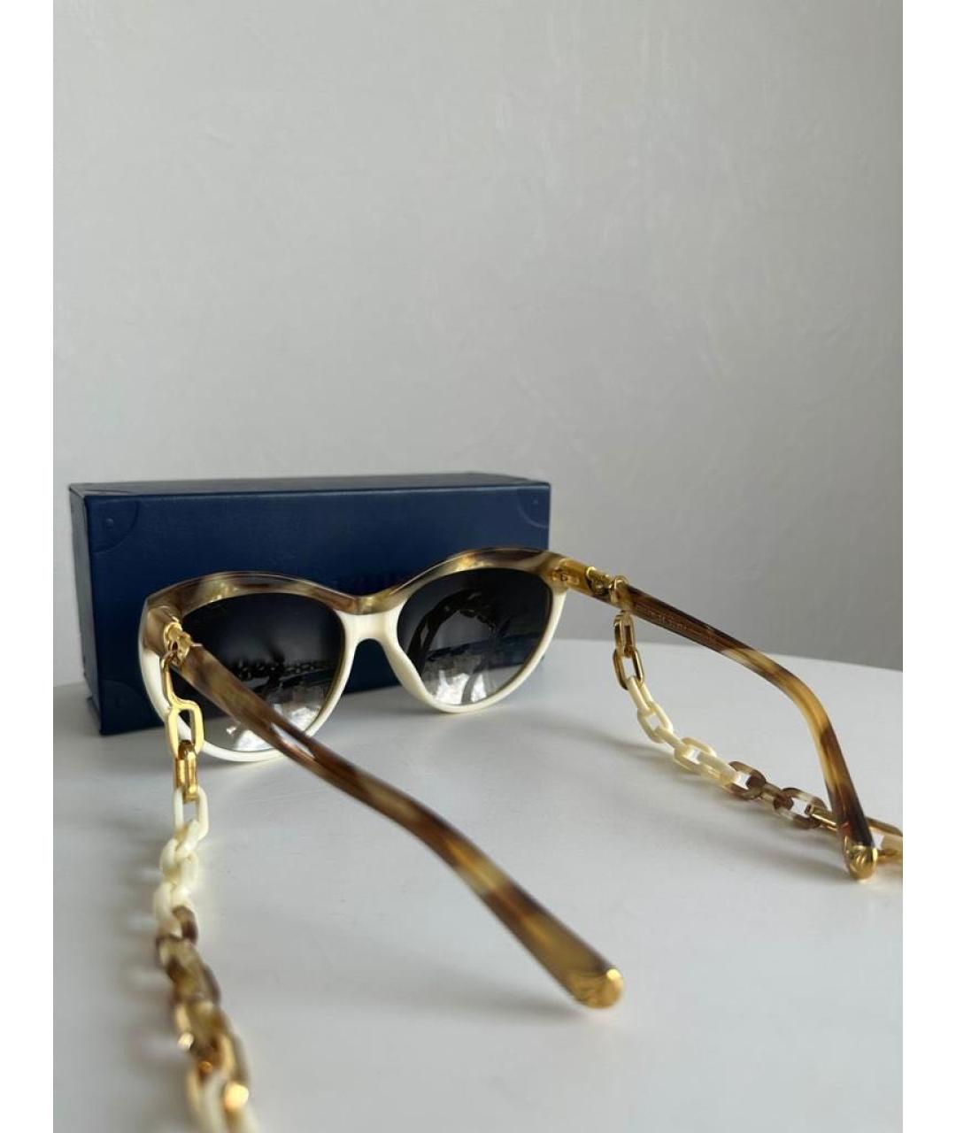 LOUIS VUITTON Бежевые пластиковые солнцезащитные очки, фото 6