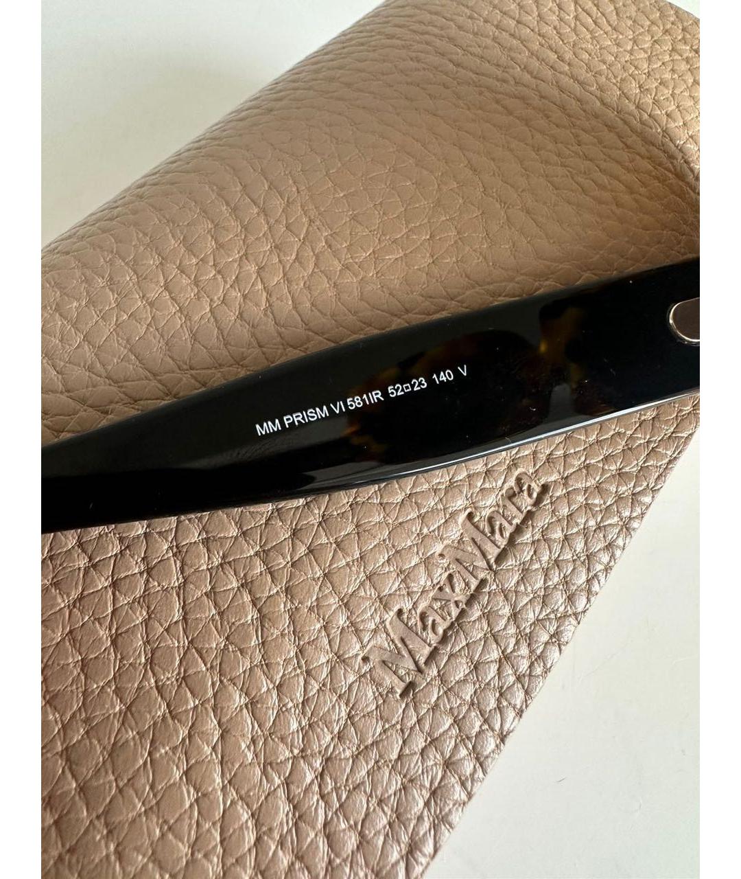 MAX MARA Коричневые пластиковые солнцезащитные очки, фото 5