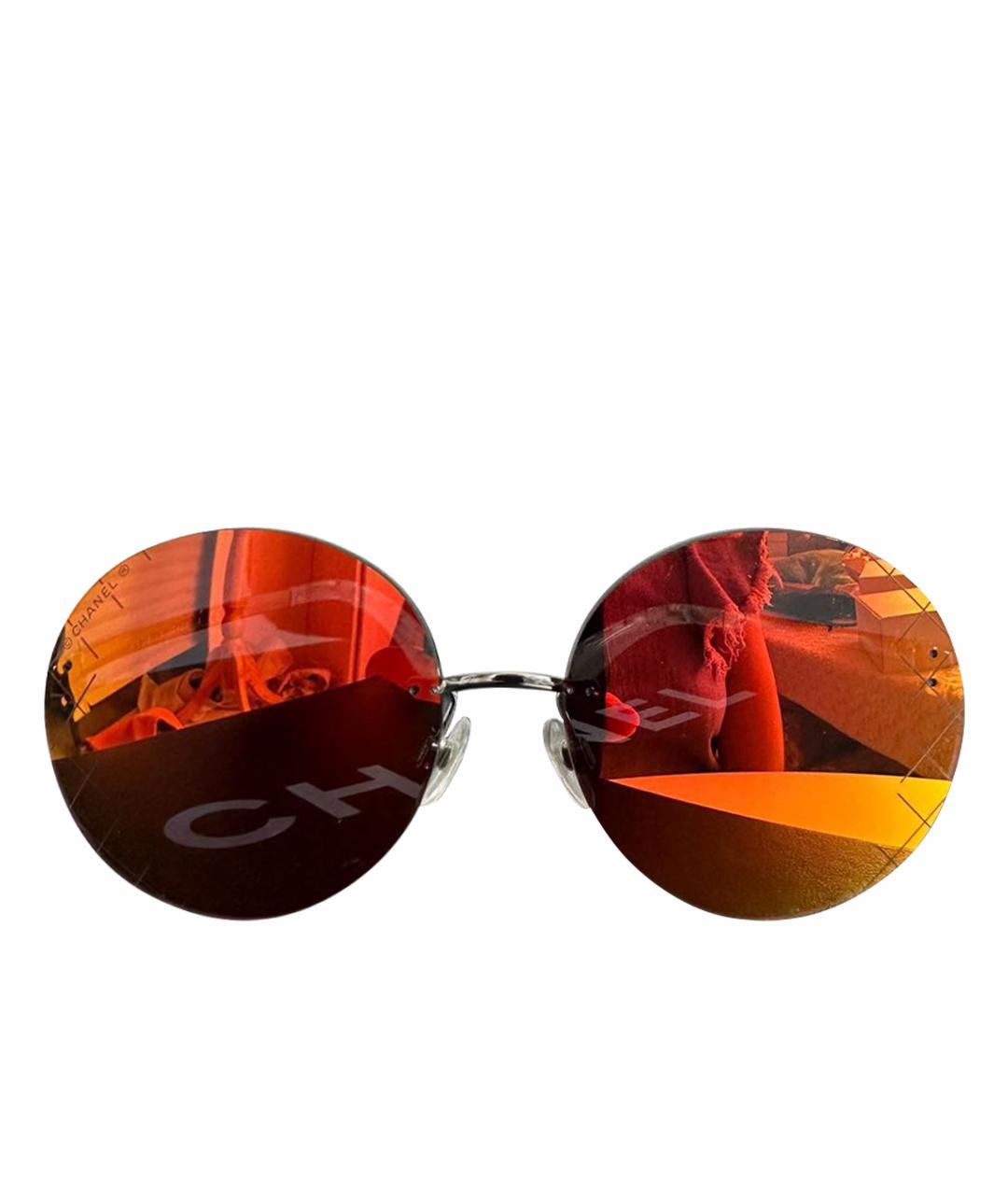 CHANEL PRE-OWNED Оранжевое металлические солнцезащитные очки, фото 1