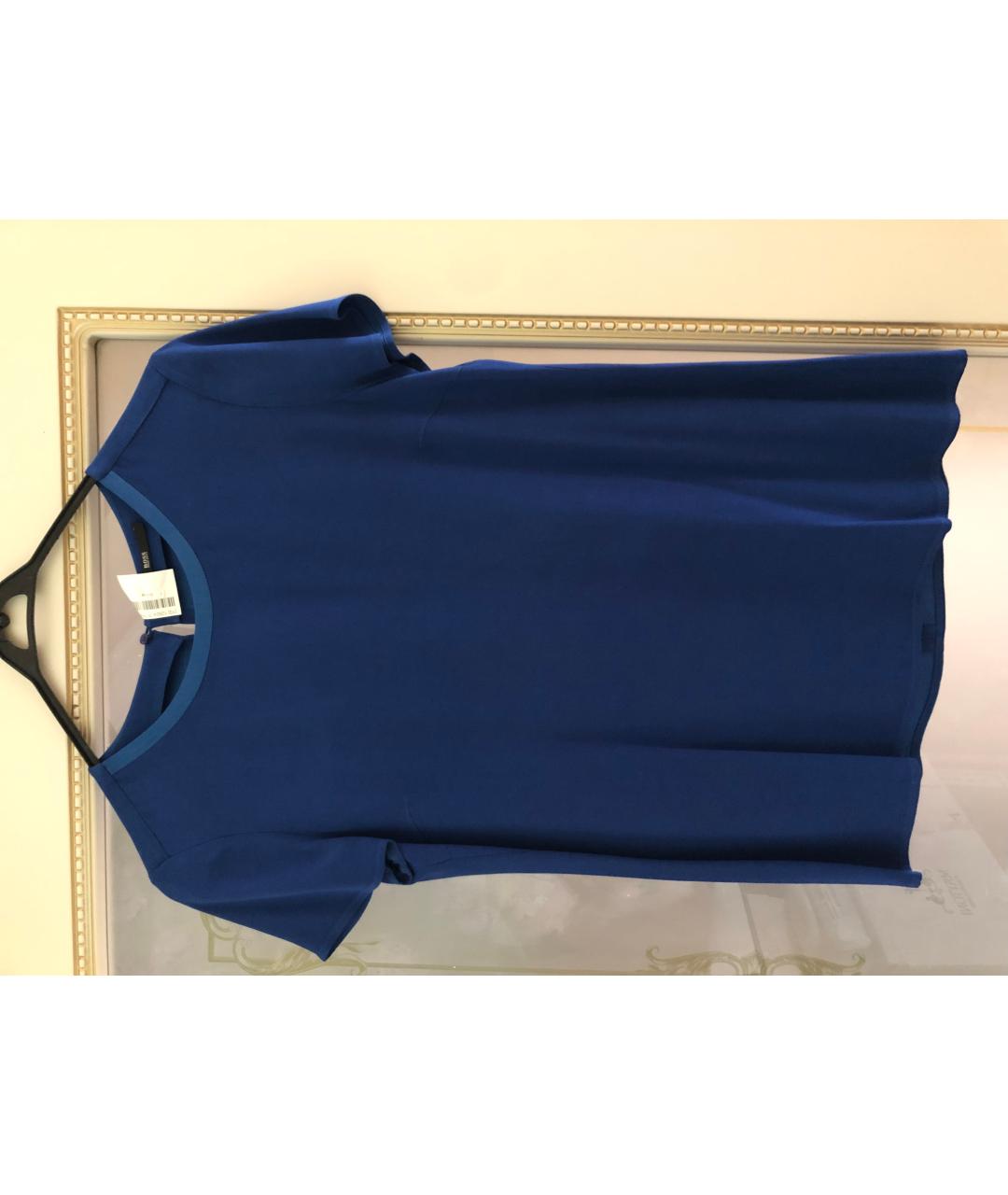 HUGO BOSS Синяя шелковая блузы, фото 5