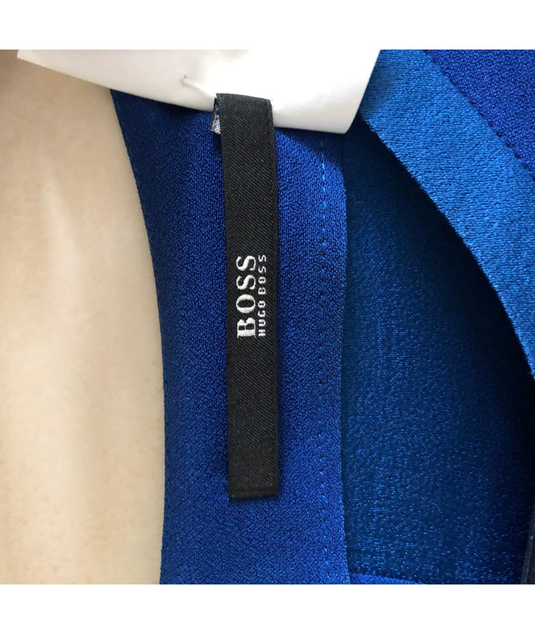 HUGO BOSS Синяя шелковая блузы, фото 3