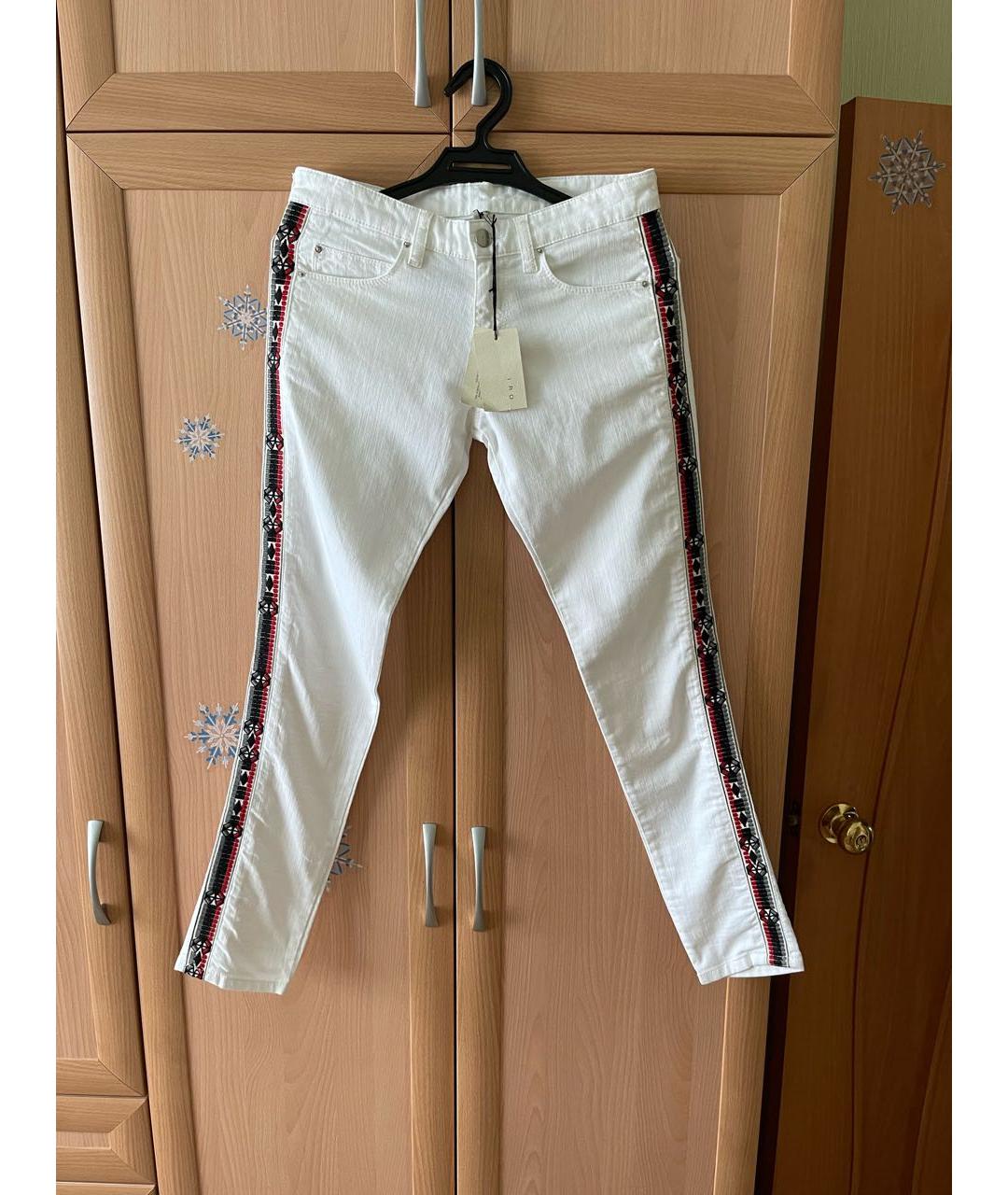 IRO Белые хлопковые джинсы слим, фото 8