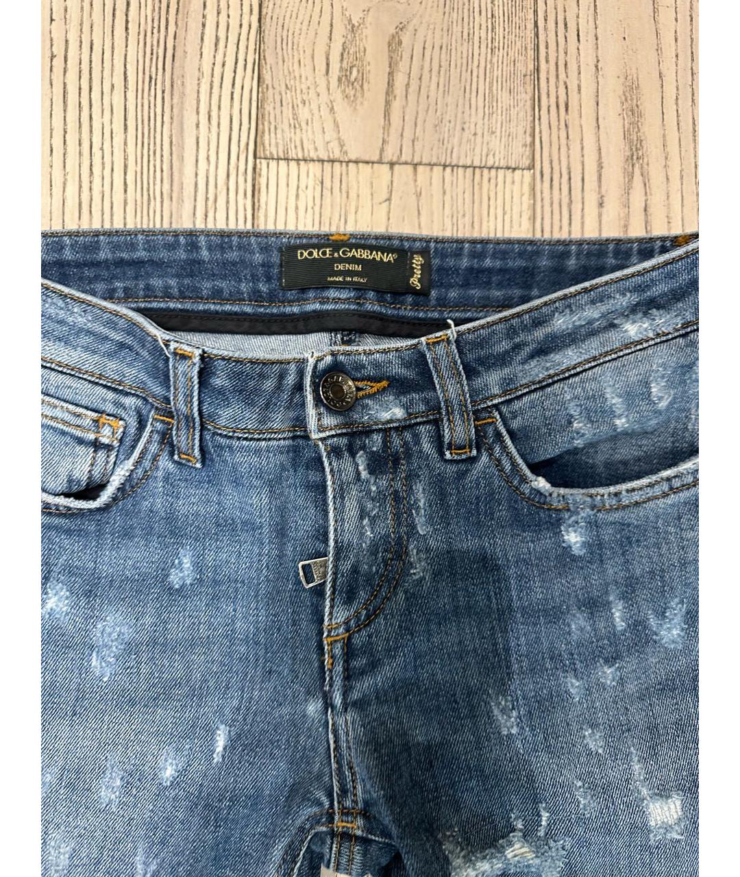 DOLCE&GABBANA Синие джинсы слим, фото 3