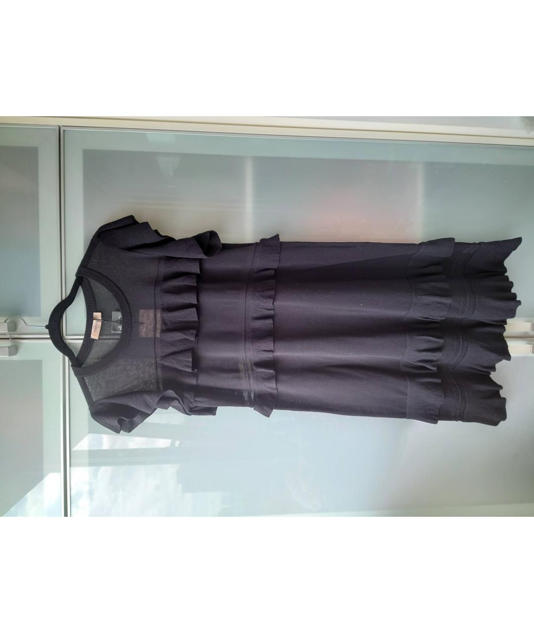 TWIN-SET Черное коктейльное платье, фото 6