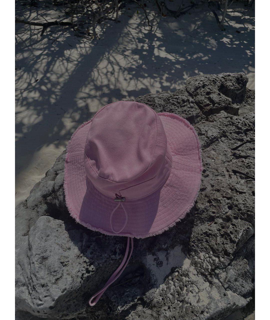 JACQUEMUS Розовая хлопковая шляпа, фото 2