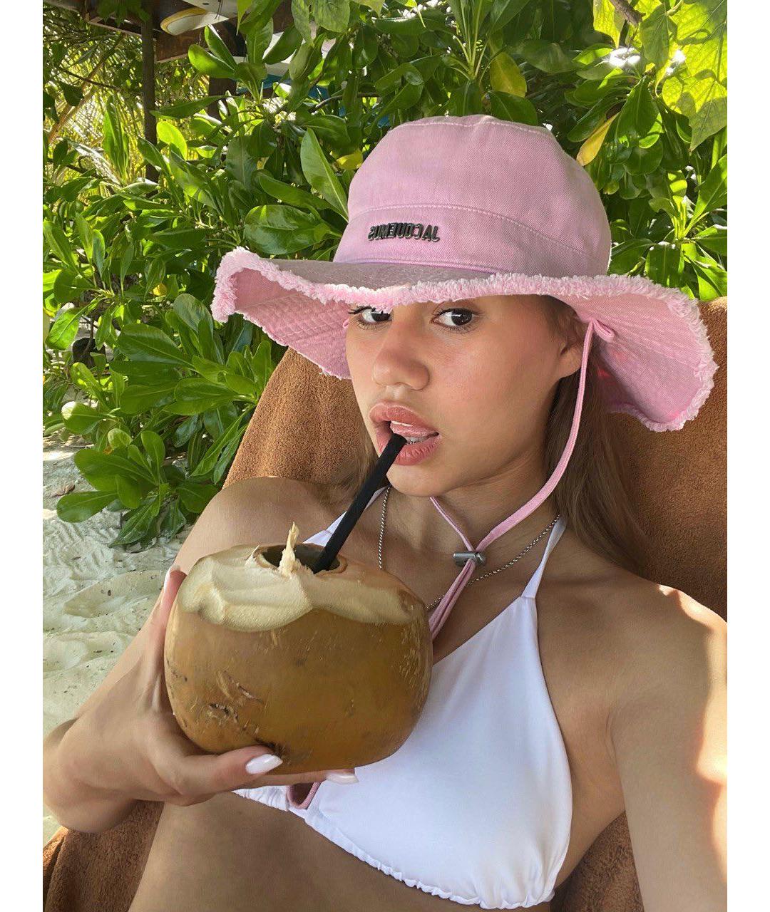 JACQUEMUS Розовая хлопковая шляпа, фото 4