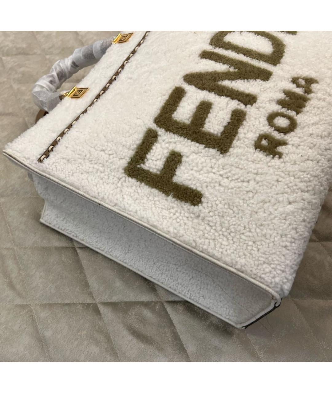 FENDI Белая сумка тоут, фото 2