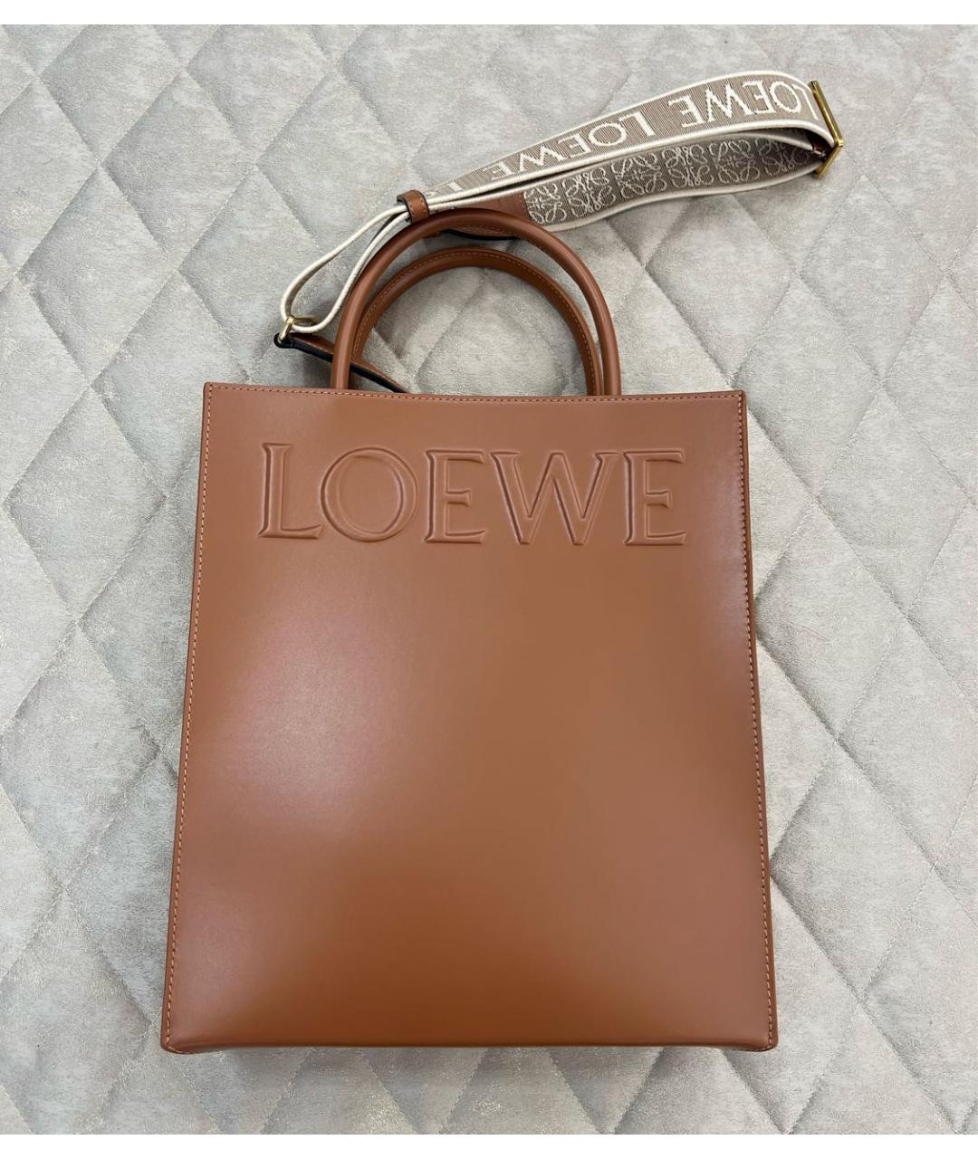 LOEWE Кожаная сумка с короткими ручками, фото 5