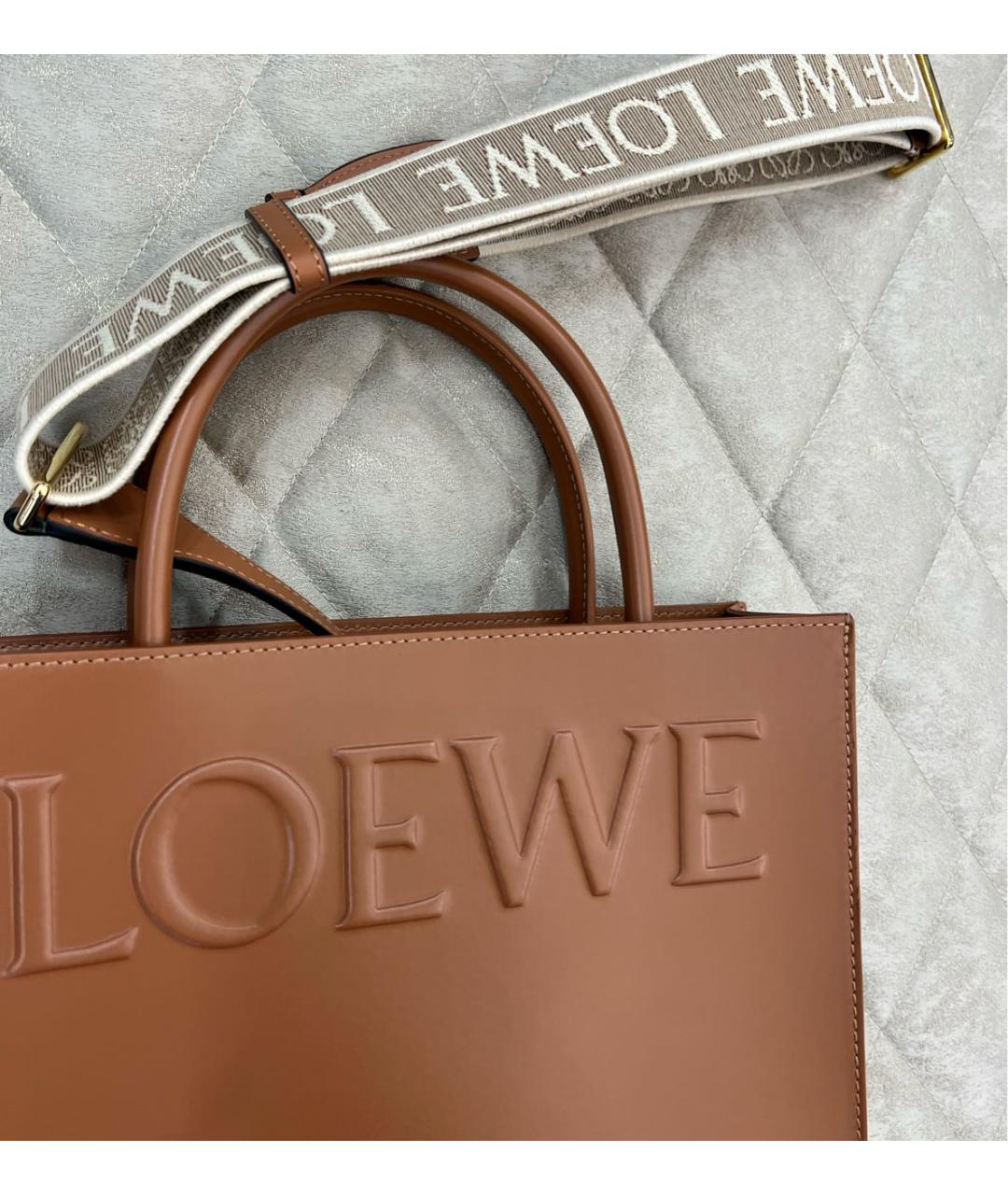 LOEWE Кожаная сумка с короткими ручками, фото 3