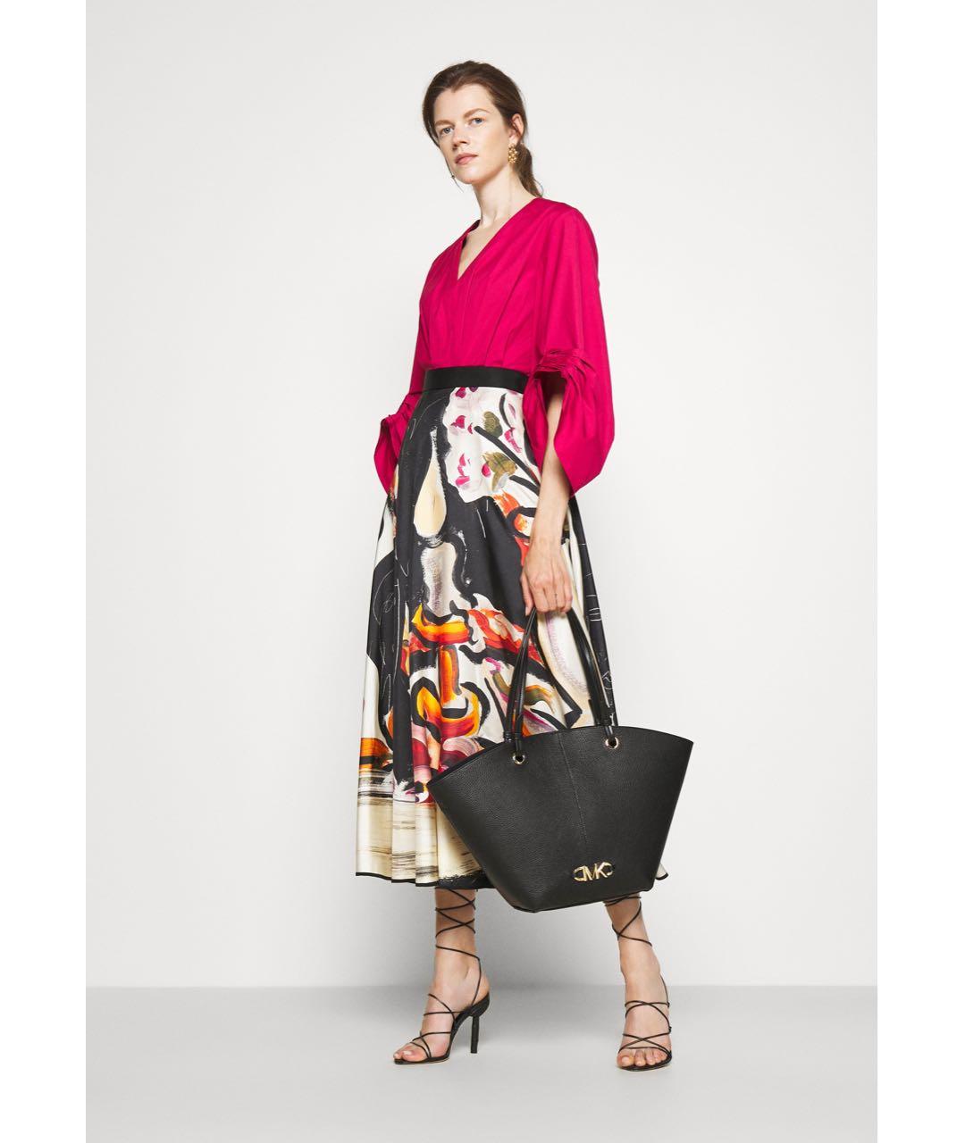 MICHAEL MICHAEL KORS Черная кожаная сумка тоут, фото 6