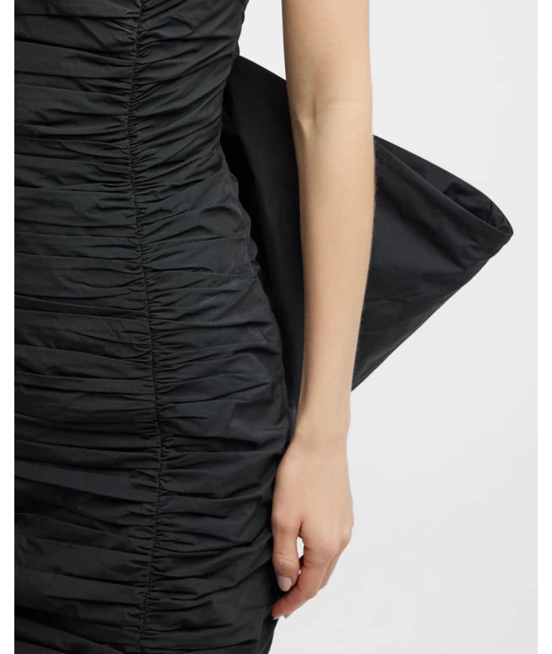 ROTATE Черное полиэстеровое коктейльное платье, фото 5