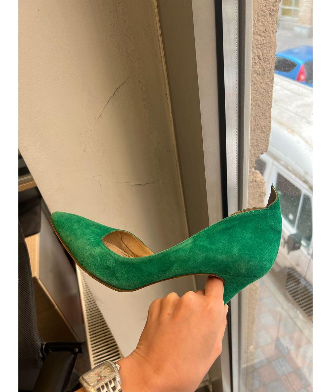 BY MALENE BIRGER Зеленые замшевые туфли, фото 2