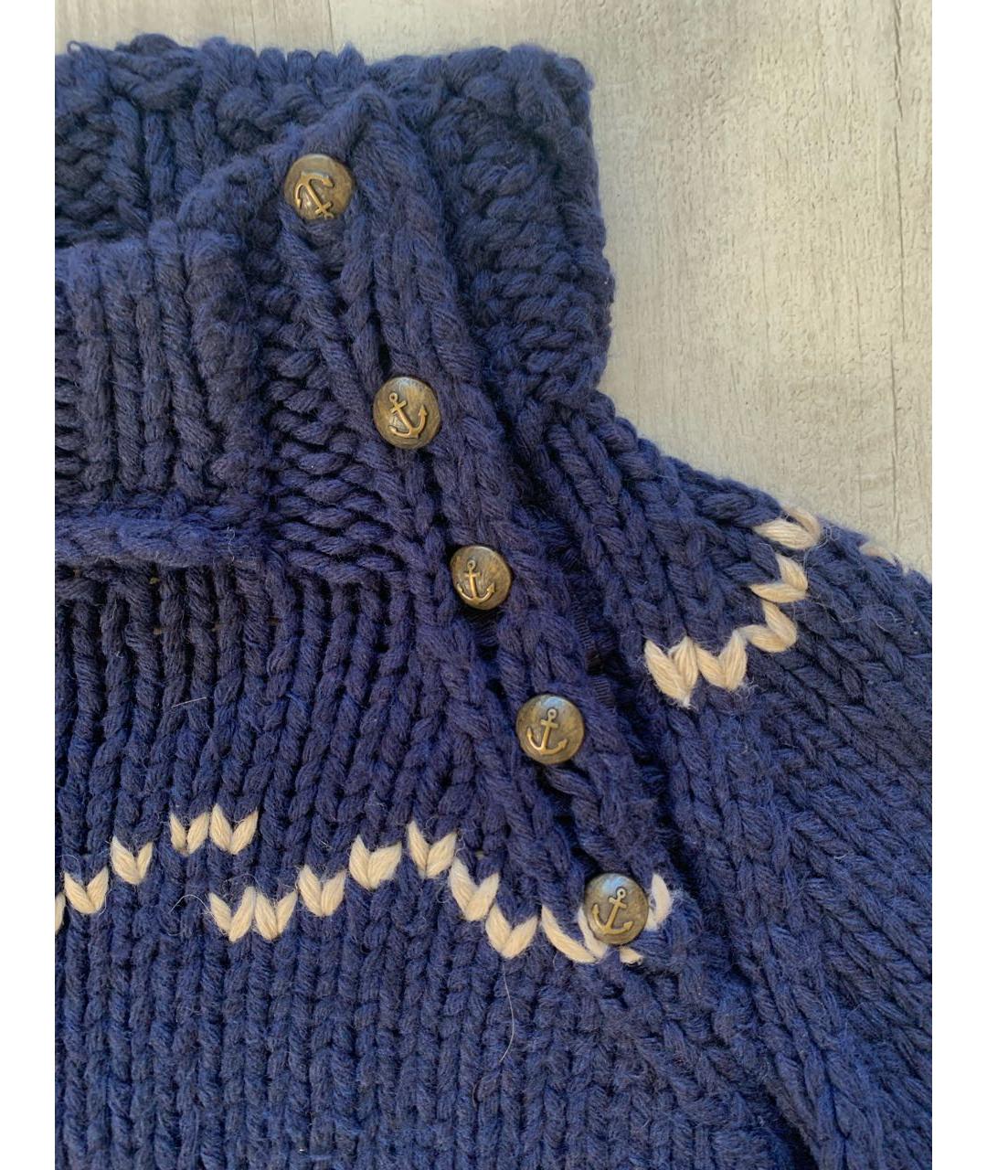ERIKA CAVALLINI Синий шерстяной джемпер / свитер, фото 3