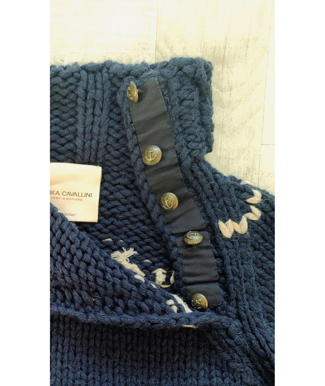 ERIKA CAVALLINI Синий шерстяной джемпер / свитер, фото 4