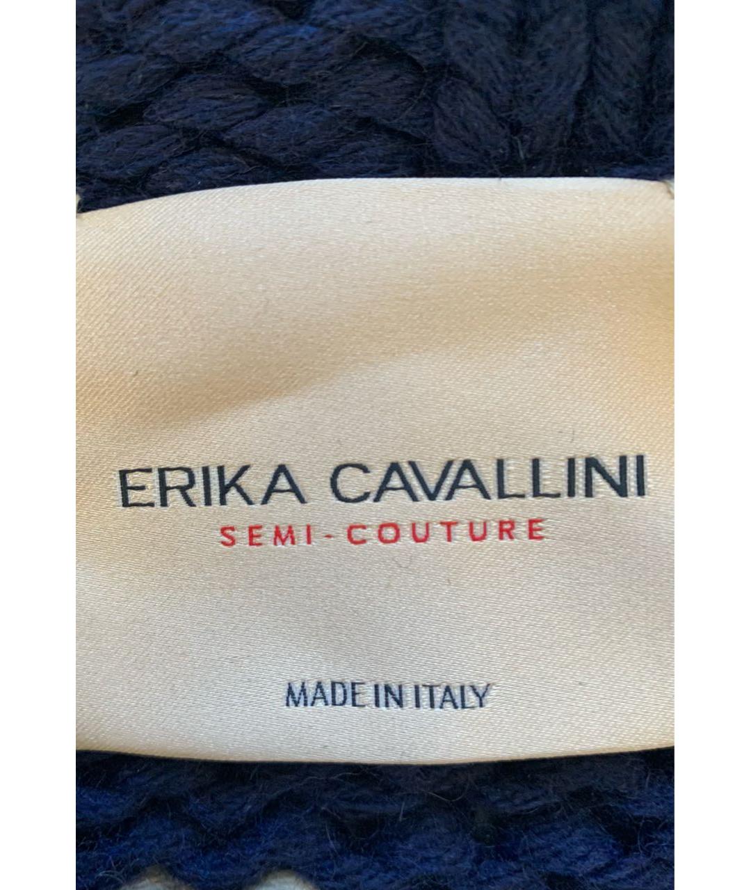 ERIKA CAVALLINI Синий шерстяной джемпер / свитер, фото 5