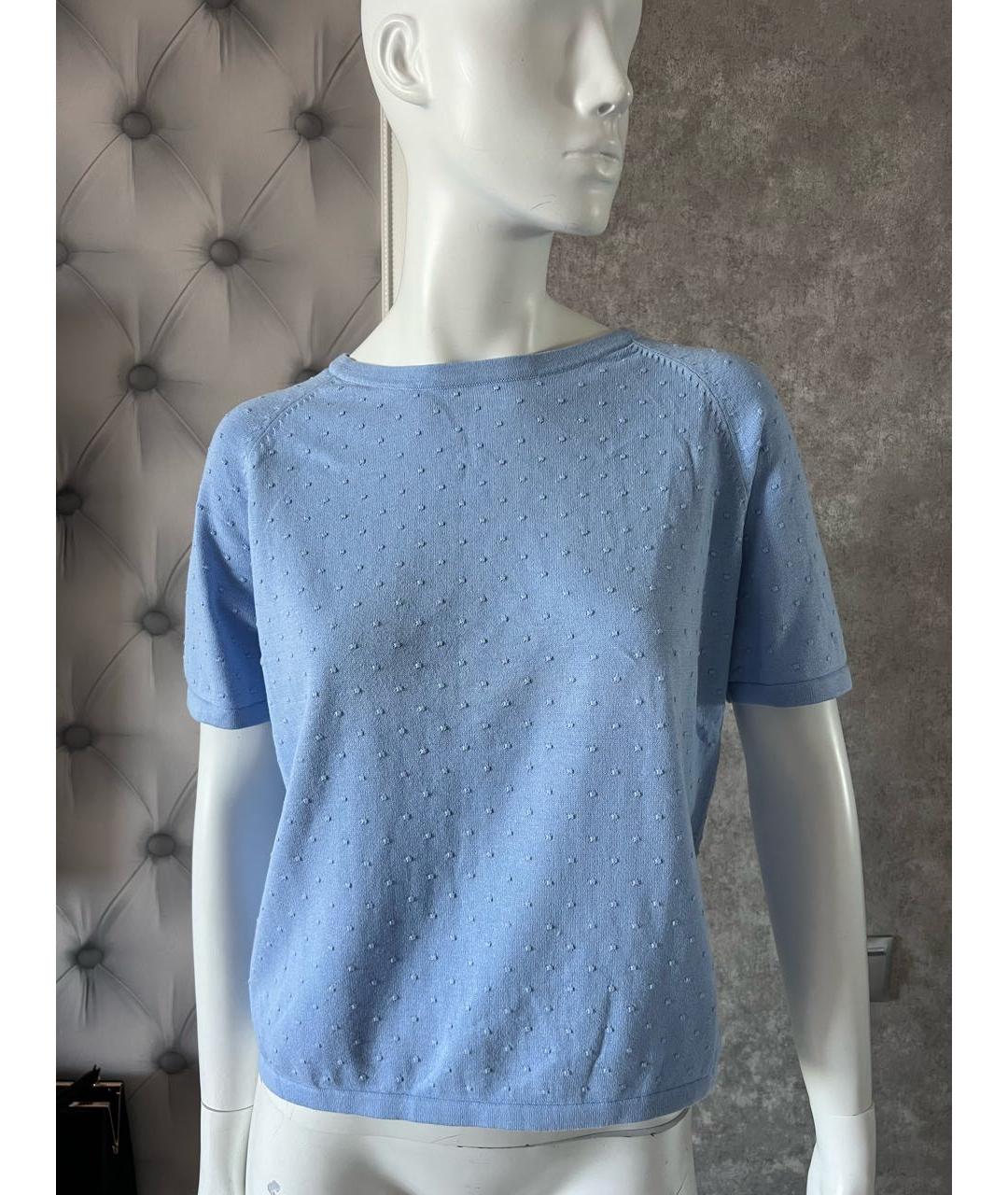 123 Голубой хлопковый джемпер / свитер, фото 6