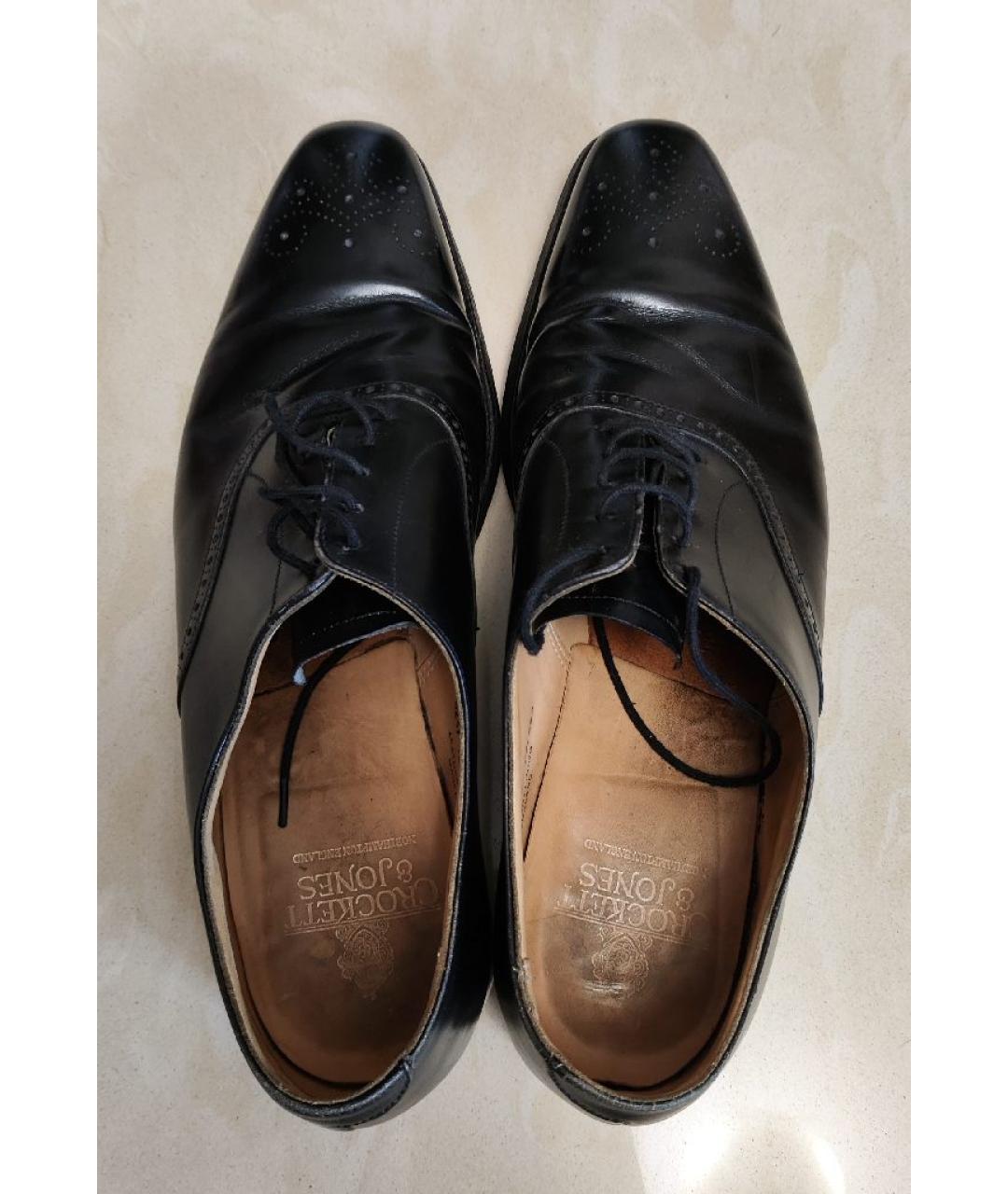 CROCKETT & JONES Черные кожаные туфли, фото 3